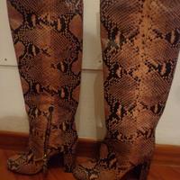 Stivale in pelle pitonato twinset