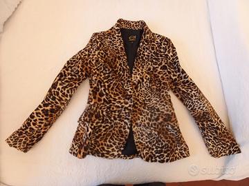 Giacca velluto leopardata