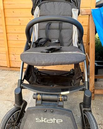 Passeggino pali wizard + pedana skate be cool