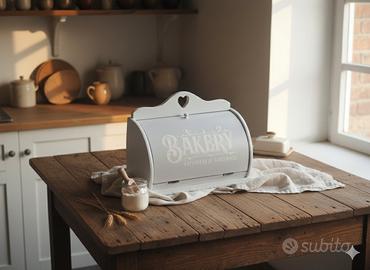 Portapane in legno vintage