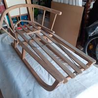 Slitta da traino in legno