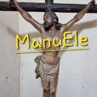 crocifisso ligneo antico