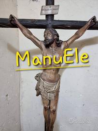 crocifisso ligneo antico