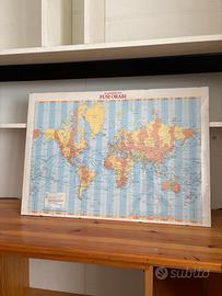 Quadro Planisfero 70x100