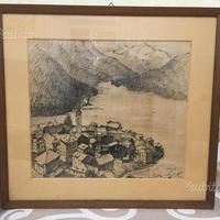 Quadro disegno a carboncino