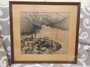 Quadro disegno a carboncino