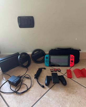 nintendo switch+giochi+kit
