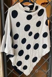 Poncho a pois cotone e lana G-Ysual 1988