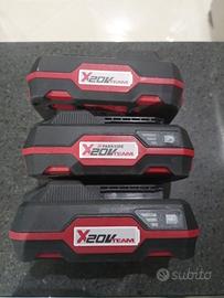 3 batterie 20v parkside 