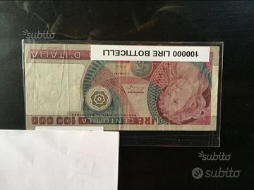 Banconota 100000 Lire Botticelli