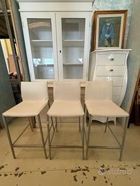 Set 3 sgabelli Zanotta design moderni in ecopelle
