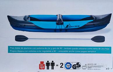 kayak canoa gonfiabile 2 posti