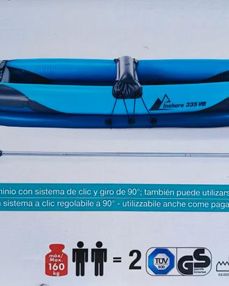 kayak canoa gonfiabile 2 posti