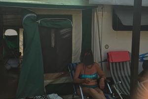 roulotte completa di veranda , pedana , aria condi