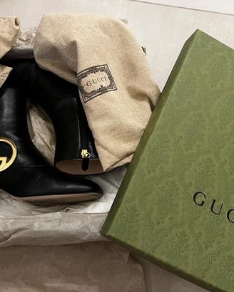 Stivaletti Gucci Blondie in pelle nera – 37,5