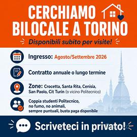Bilocale per coppia di studenti