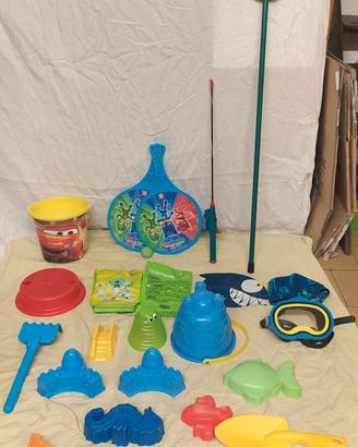  giochi sabbia bambino+ borsa retata 