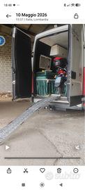 Porta moto interno da Garage per Camper + Rampa 