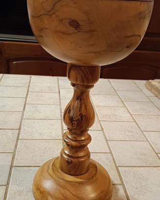 splendido pezzo decorativo in legno d'ulivo 