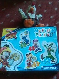 Puzzle Disney + 2 Giochi maxiCARTE x anni 2 in su