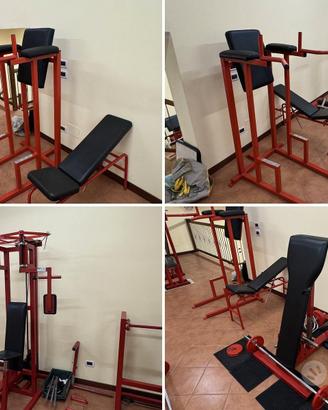 2 chest press e macchina addominali palestra