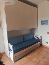 armadio a ponte con letto