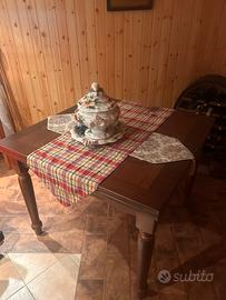 Tavolo da gioco 2 in 1 con roulette/piano in legno