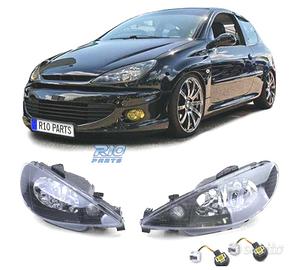 FARI PEUGEOT 206 98-06 NERO H4 OEM