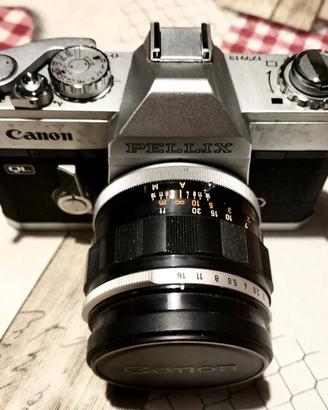 FOTOCAMERA CANON PELLIX QL CON FL 55 FL f 1.2