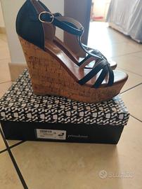 sandali con zeppa n°39