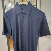 Camicia blu elegante casual – taglio classico