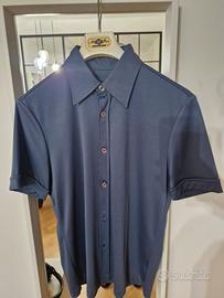 Camicia blu elegante casual – taglio classico
