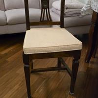 6 Sedie salotto antiche con cuscino