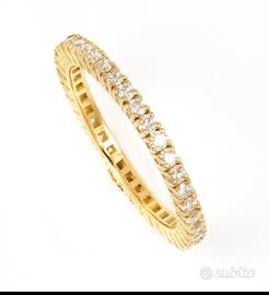Anello Eternity in Oro 18kt con Diamanti  0.85 ct