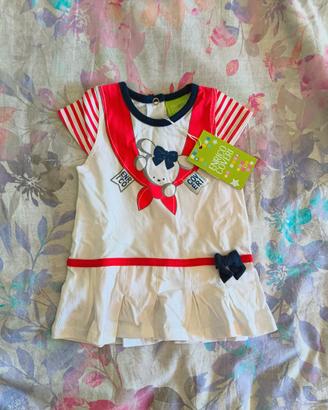 Vestitino jersey coveri bambina 6-9 mesi