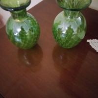 Coppia di vasi in vetro particolari