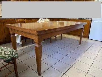 Tavolo cucina soggiorno legno colore noce