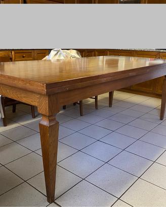 Tavolo cucina soggiorno legno colore noce