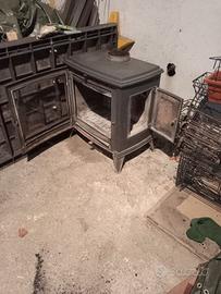 stufa a legna Montegrappa con vetro grande 