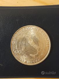 500 Lire Argento - Marconi 1974