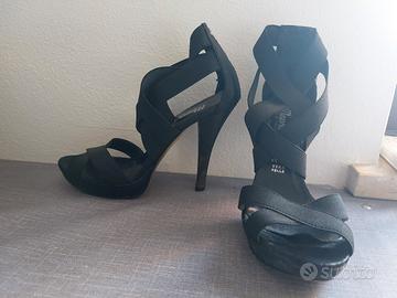 Sandalo in vera pelle estivo, tacco 11