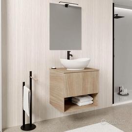 Mobile bagno sospeso 60 cm Rovere nuovo