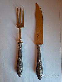 Set posate pesce argento 800 d'epoca