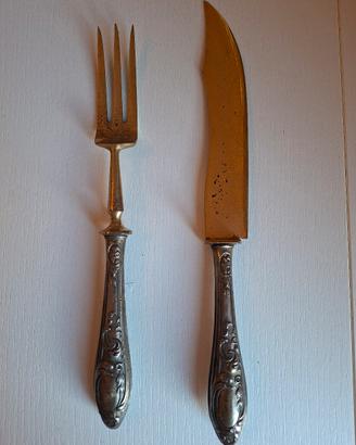 Set posate pesce argento 800 d'epoca