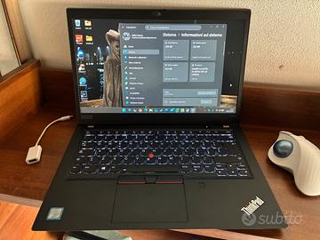 Pc portatile lenovo thinkpad t490s 16gb i5 256 ssd