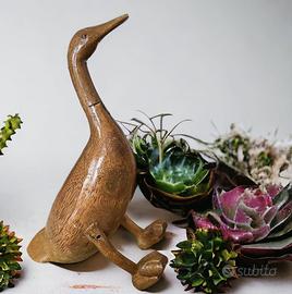 Antica anatra legno gioco d’epoca vintage