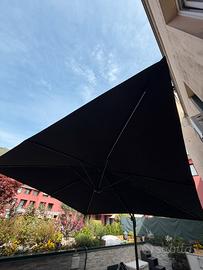 Ombrellone 3x3m antracite con led