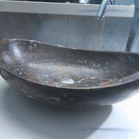 Lavabo da appoggio  in marmo con FOSSIli