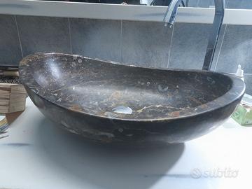 Lavabo da appoggio  in marmo con FOSSIli