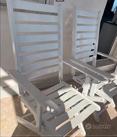 due sedie sdraio terrazzo giardino foppapedretti